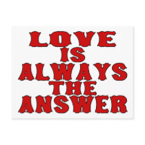Love Is The Answer postcards