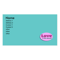 love is the answer business cards