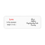 Love is the greatest magic of all!-address label