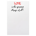 Love is the greatest Magic of all !-stationery