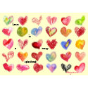 Love is... Valentine Hearts Card card