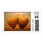 Love is ... wedding heart stamp