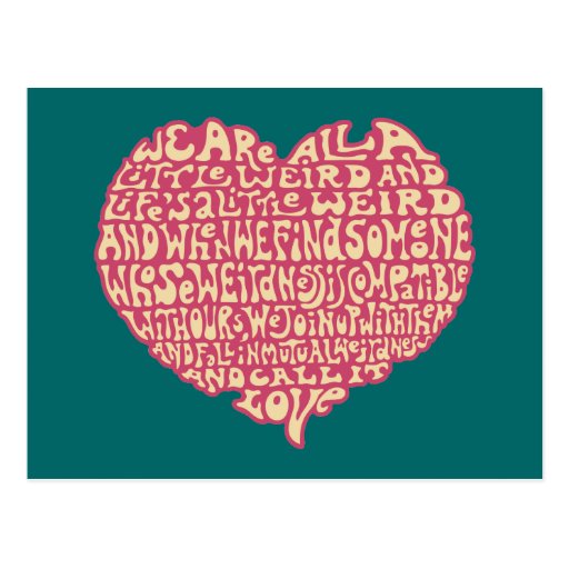 Love is Weird Postcard
