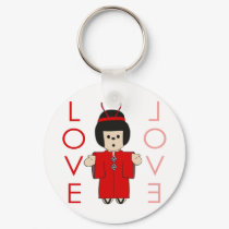 Love Japanese Doll keychains