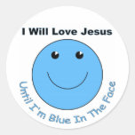 Love Jesus smiley face Stickers