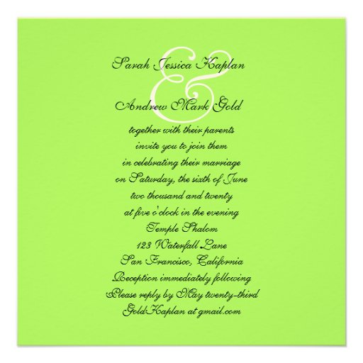 Love Jewish Hebrew Wedding Invitation