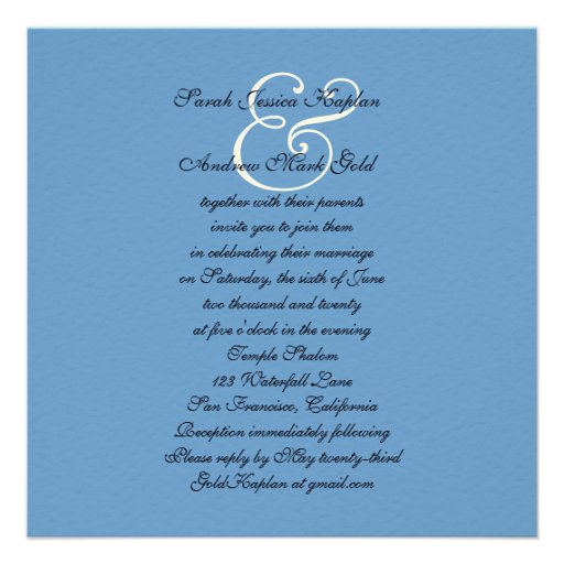 Love Jewish Hebrew Wedding Invitation
