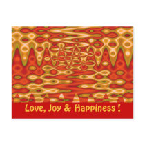 Love, Joy & Happiness ! postcards by DonnaGraysonAbstract Love, Joy & Happiness ! postcards