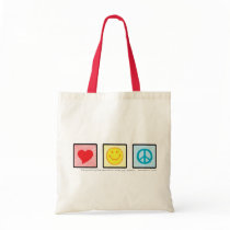 Love Joy Peace cloth tote bag by UpstreamDesigns Love Joy Peace cloth tote bag