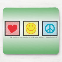 Love Joy Peace Mousemat mousepads by UpstreamDesigns Love Joy Peace Mousemat mousepads