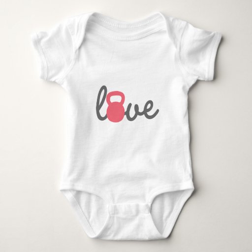 Love Kettlebell Pink Baby Bodysuit Zazzle