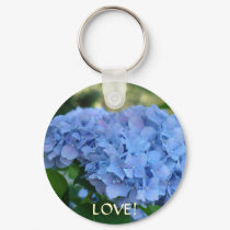 LOVE! Keychain Hydrangea Flowers Valentines Day by Basleeartprintgifts LOVE! Keychain Hydrangea Flowers Valentines Day