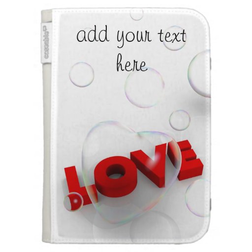 Love Kindle case with soap bubbles
