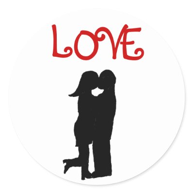 couple kissing silhouette image. Love Kiss Silhouette