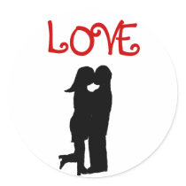 Love Kiss Silhouette Valentine's Day Sticker by SialiciousStationary Love Kiss Silhouette Valentine's Day Sticker