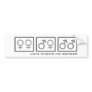 Love Knows No Gender Bumper Sticker