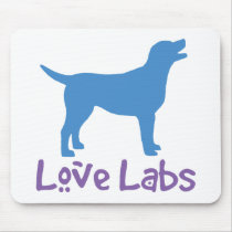 Love Labs (blue and purple) Mouse Mats