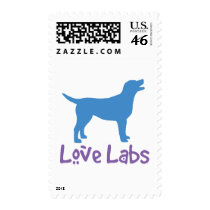Love Labs (blue and purple) Postage Stamp