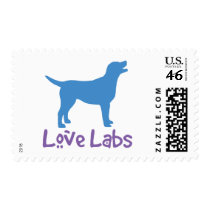 Love Labs (blue and purple) Stamp