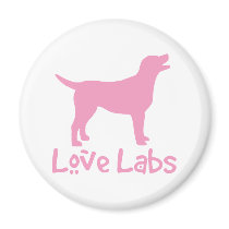 Love Labs (pink) Fridge Magnets