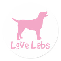 Love Labs (pink) Round Stickers