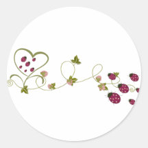 Love Ladybugs Round Stickers