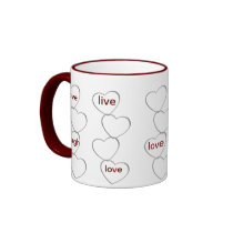 LOVE LAUGH LIVE MUG mugs