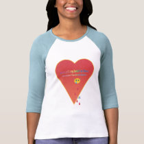Love left my heart in tears t-shirt