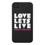 Love Lets Live (Black) / Abort73.com iPhone 4 Case-Mate Cases