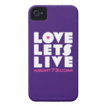 Love Lets Live (Purple) / Abort73.com iPhone 4 Case-Mate Cases