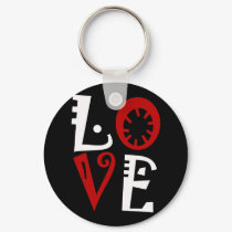 Love Letters in Red and white keychains by myhome71 Love Letters in Red and white keychains