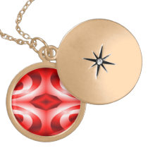 Love Letters Red Abstract Design Necklace