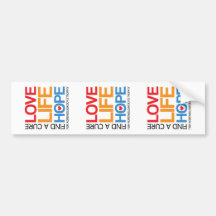 Love Life Hope - cure adrenoleukodystrophy Bumper Sticker