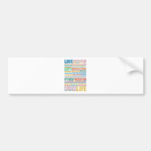 'Love Life' Inspiring & Motivating Products Bumper Sticker