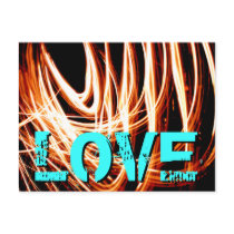 Love Light-Paint Photo Postcard
