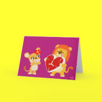 Liebe Lions Grusskarte karten