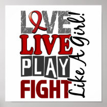 Love Live Play Fight Like A Girl AIDS Poster