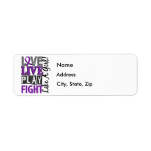 Love Live Play Fight Like A Girl Epilepsy Return Address Label