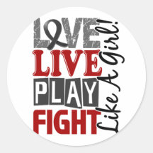 Love Live Play Fight Like A Girl Melanoma Stickers