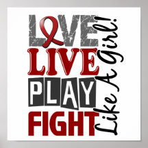 Love Live Play Fight Like A Girl Multiple Myeloma Print