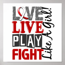 Love Live Play Fight Like A Girl Oral Cancer Print