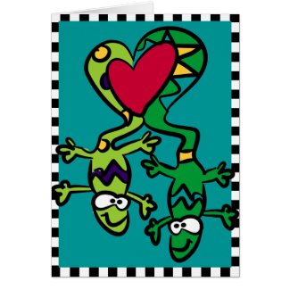 Love Lizards Greeting Card