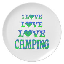 Love Love Camping Dinner Plates