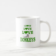 Love Love Donkeys Coffee Mugs