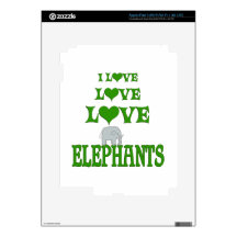 Love Love Elephants Skin For iPad 3