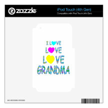 Love Love Grandma iPod Touch 4G Decal