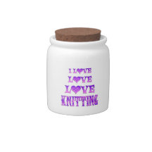 Love Love Knitting Candy Dish