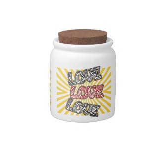 Love Love Love Candy Jar