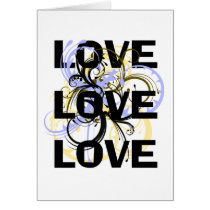 Love Love Love Greeting Cards
