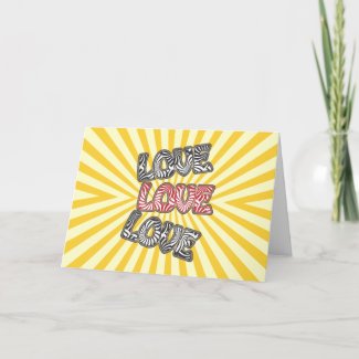 Love Love Love Greeting Card